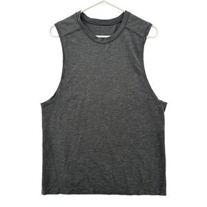 Lululemon Tank Top Mens Medium Gray Seamless Muscle Sleeveless Athletic Gym